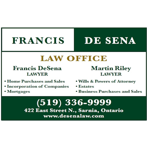 Francis De Sena, Martin Riley Law Office